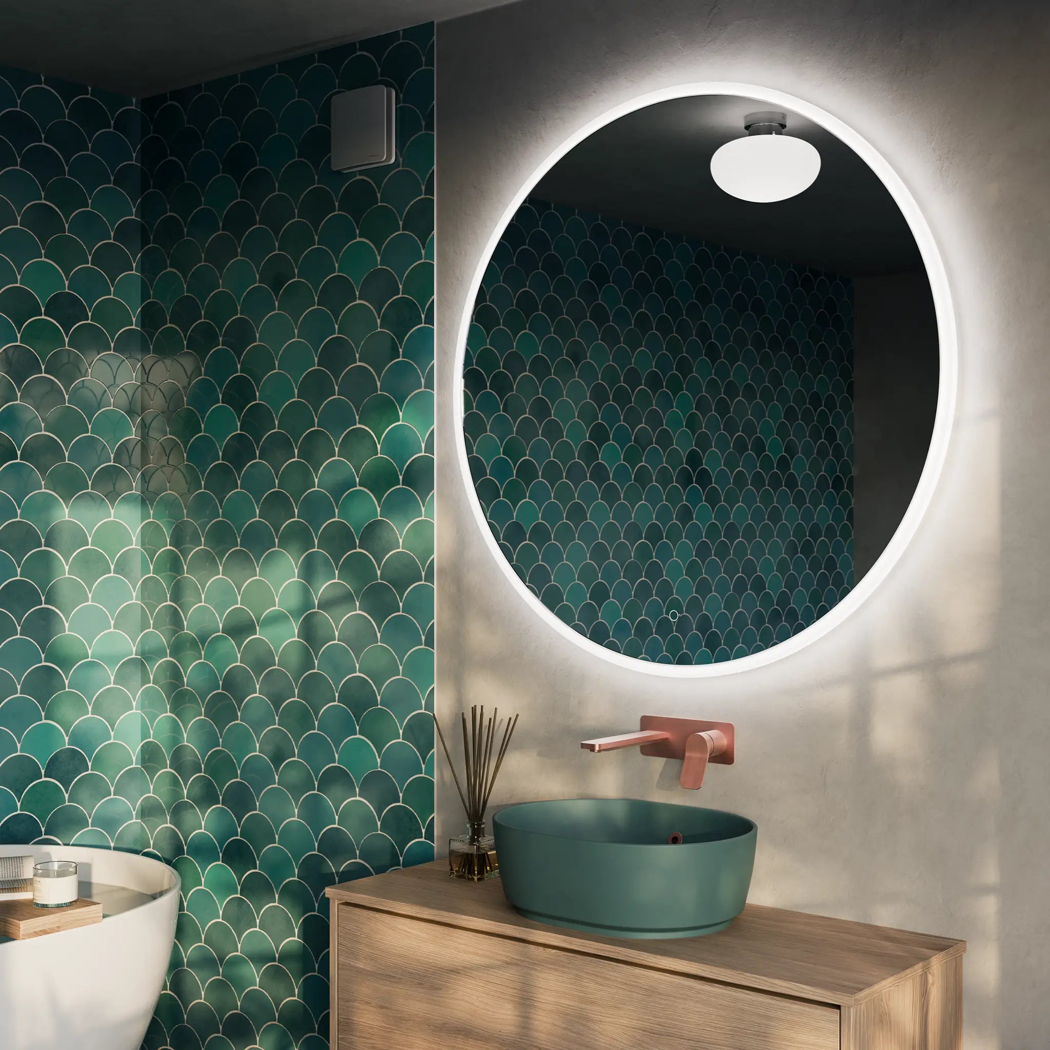 Clarity Round LED Bathroom Mirror #size_1000mm