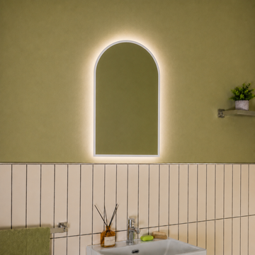 Cypress Arch Battery LED Bathroom Mirror 600 x 400mm