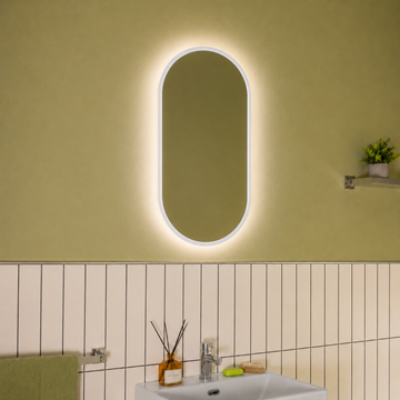 Cypress Pill Battery LED Bathroom Mirror 600 x 400mm