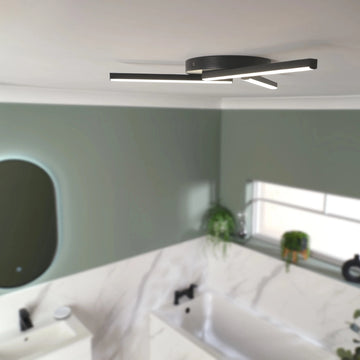 Edge Trio Ceiling Light #colour_black
