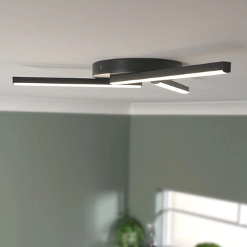 Edge Trio Ceiling Light #colour_black
