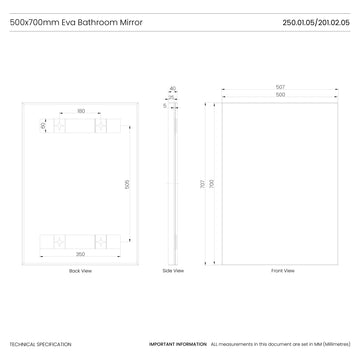 Eva Deep Frame Mirror #colour_black