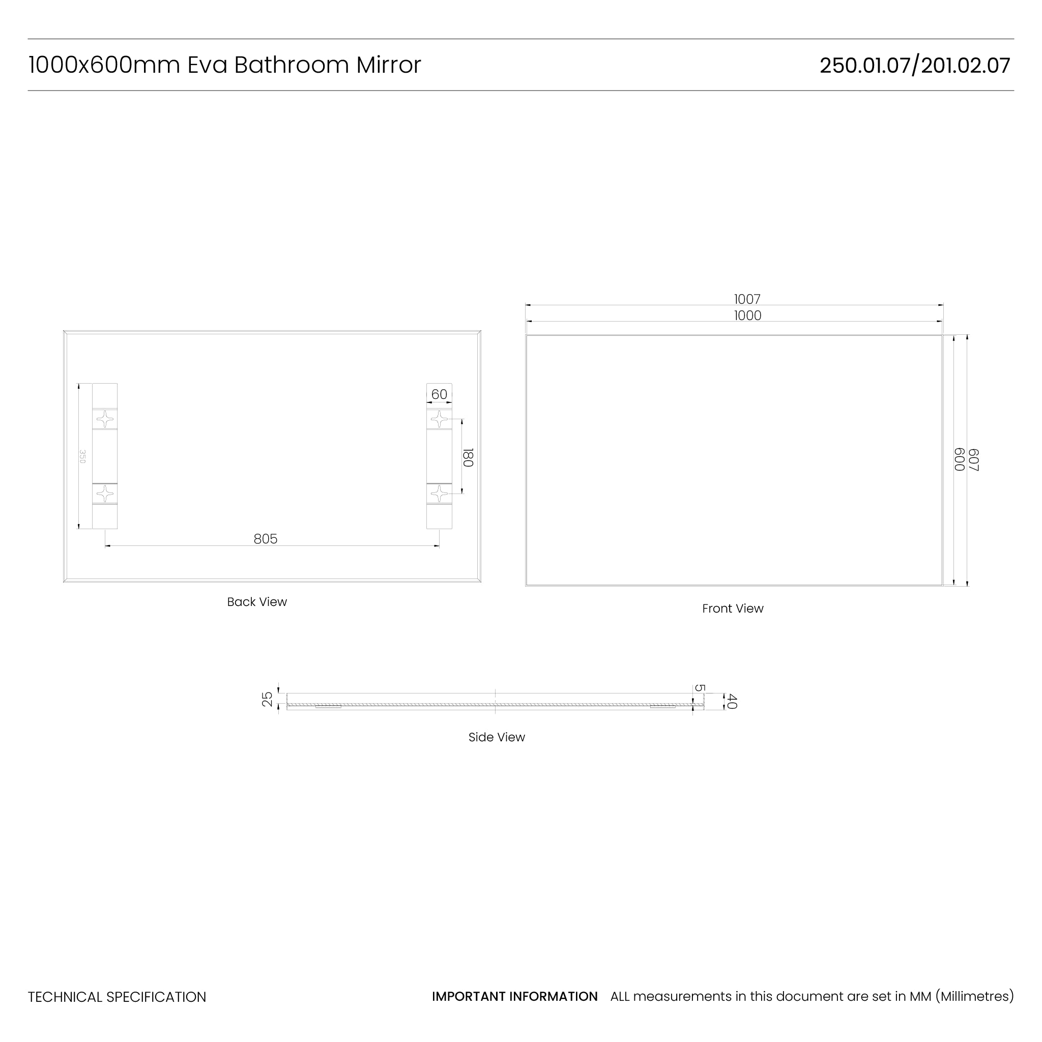 Eva Deep Frame Mirror #colour_brass