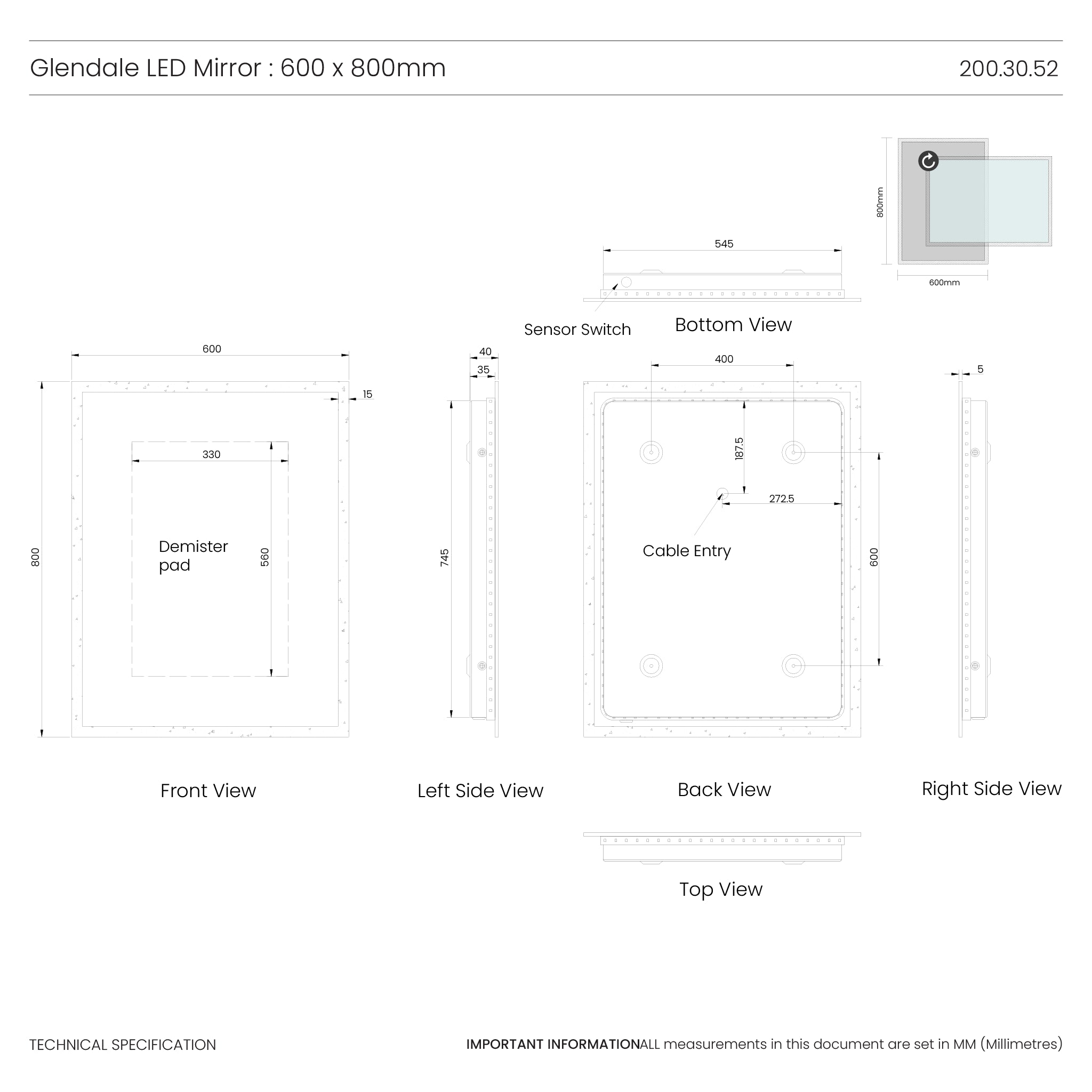 Glendale LED Bathroom Mirror #size_600mm-x-800mm