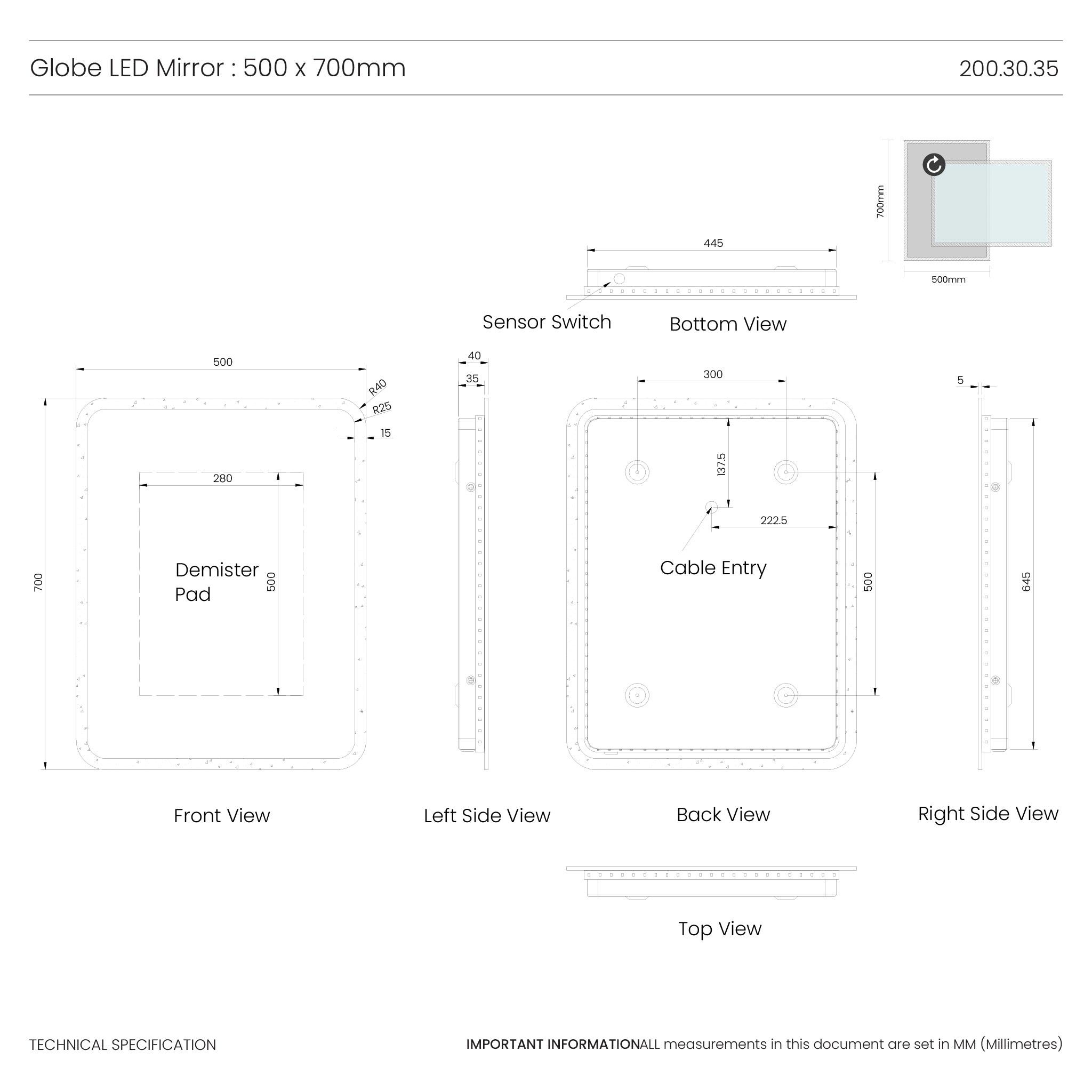 Globe LED Bathroom Mirror #size_500mm-x-700mm