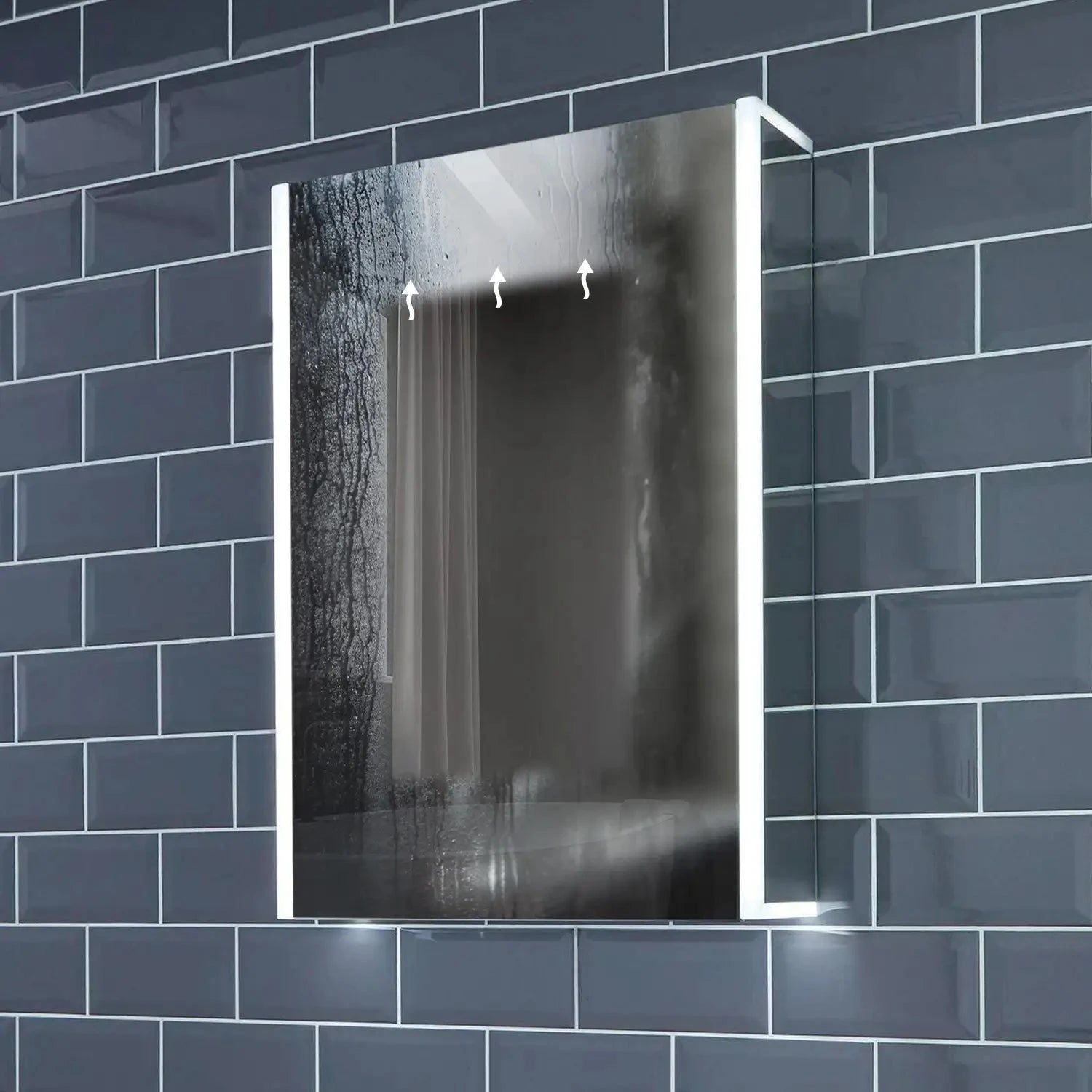 Grace LED Bathroom Mirror Pebble Grey