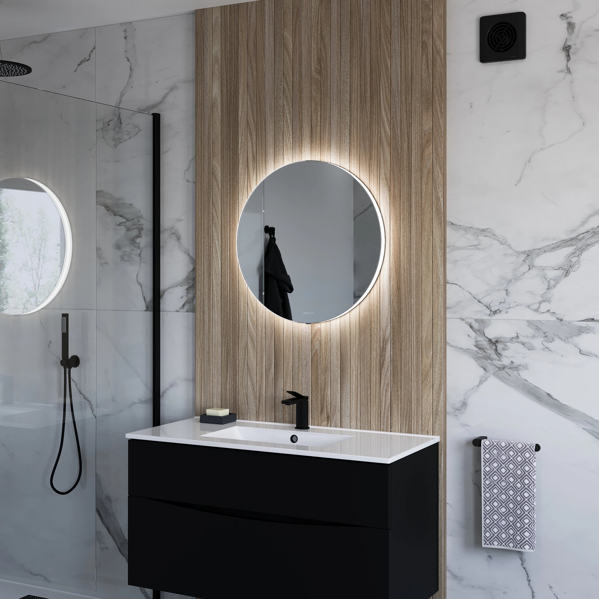 Halo Round LED Bathroom Mirror #size_500mm