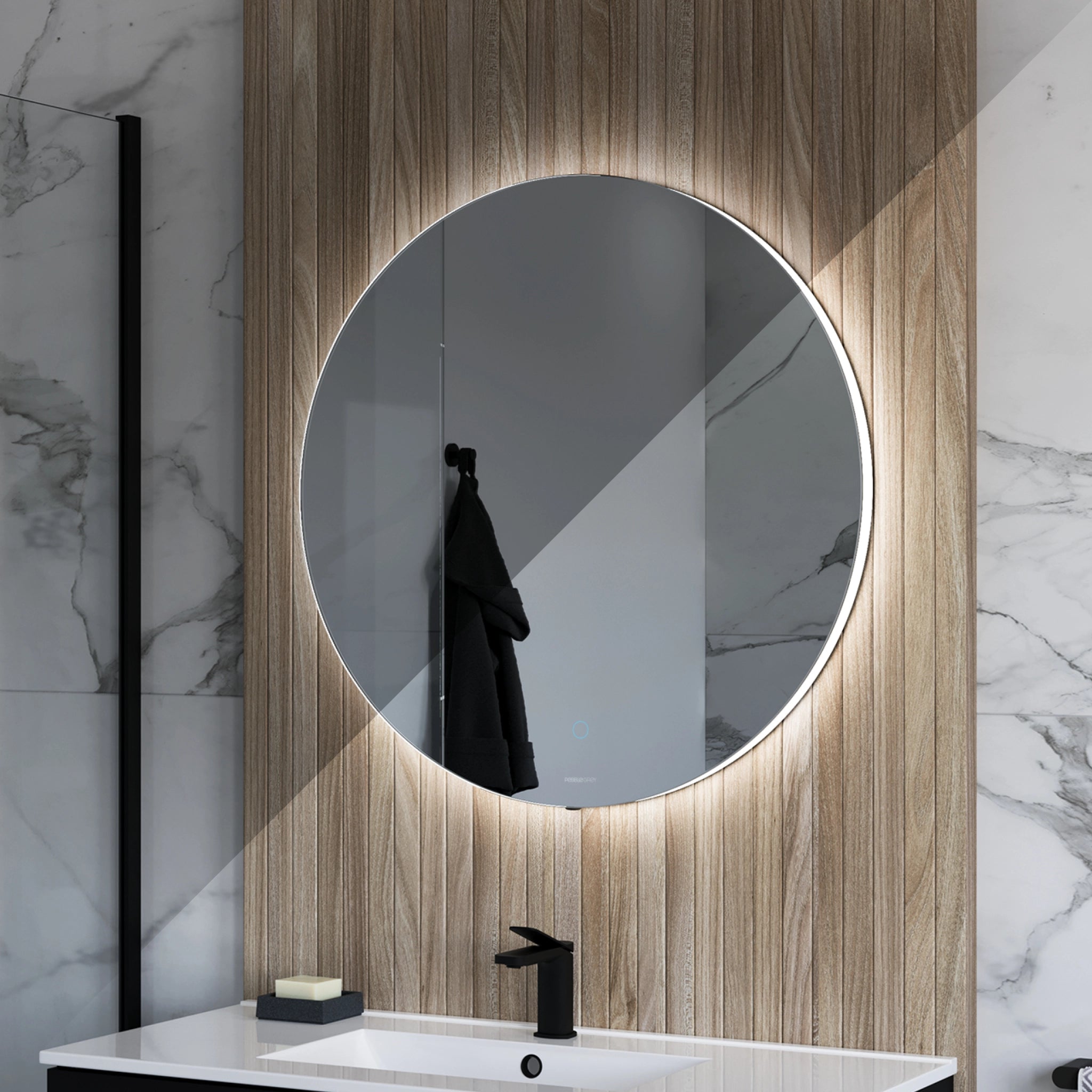 Halo Round LED Bathroom Mirror #size_500mm