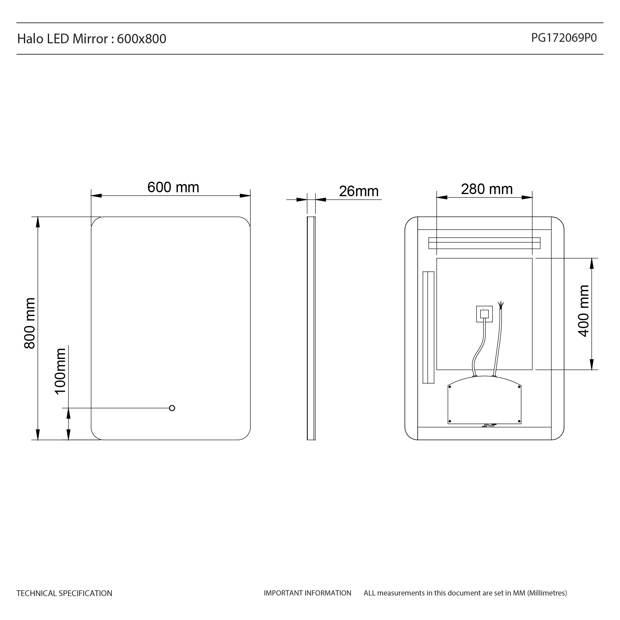 Halo Portrait LED Bathroom Mirror #size_600mm-x-800mm