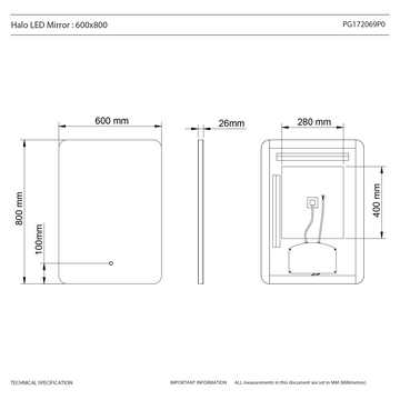 Halo Portrait LED Bathroom Mirror #size_600mm-x-800mm
