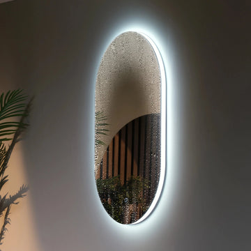 Halo Pill-Shaped LED Bathroom Mirror