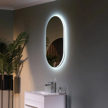 Halo Pill-Shaped LED Bathroom Mirror