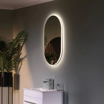 Halo Pill-Shaped LED Bathroom Mirror