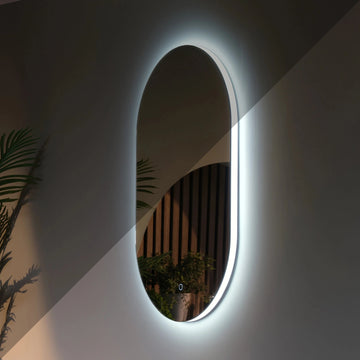 Halo Pill-Shaped LED Bathroom Mirror