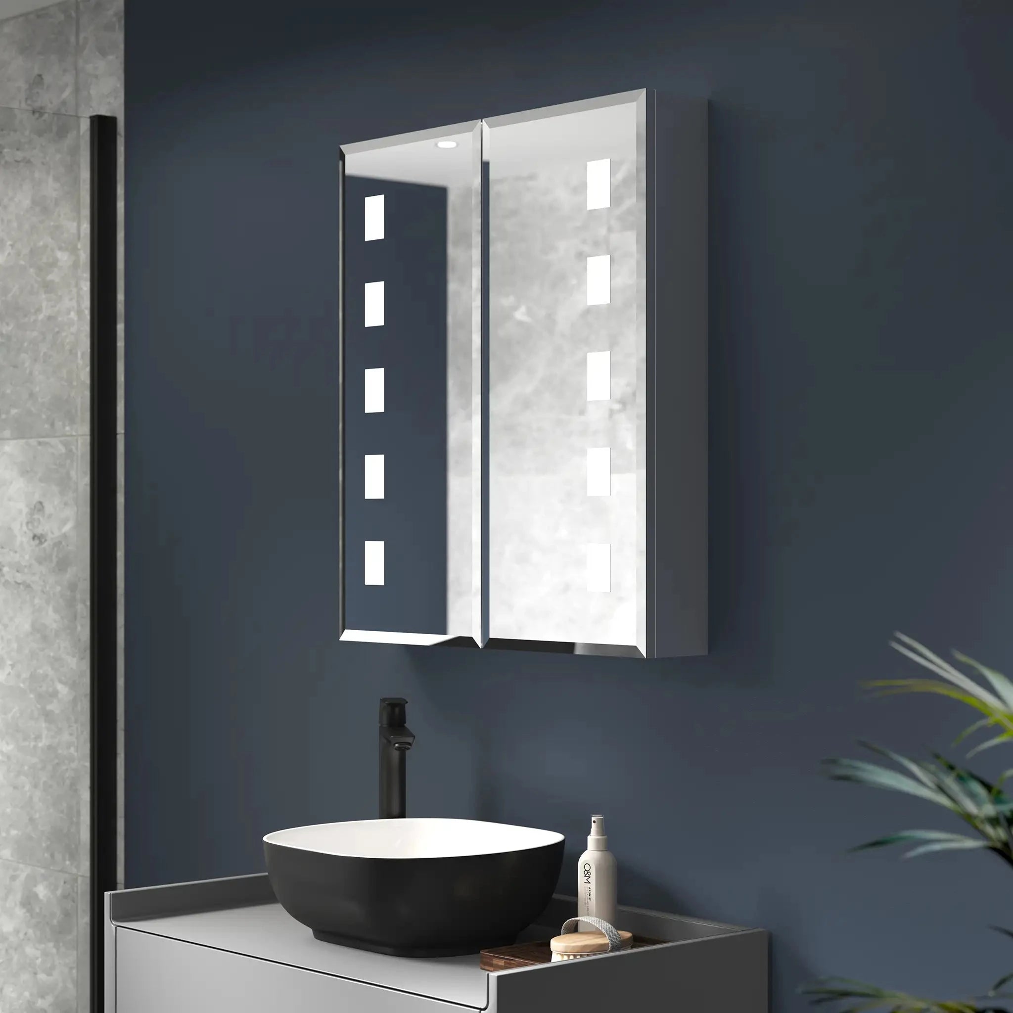 Illuminated medicine cabinet deals