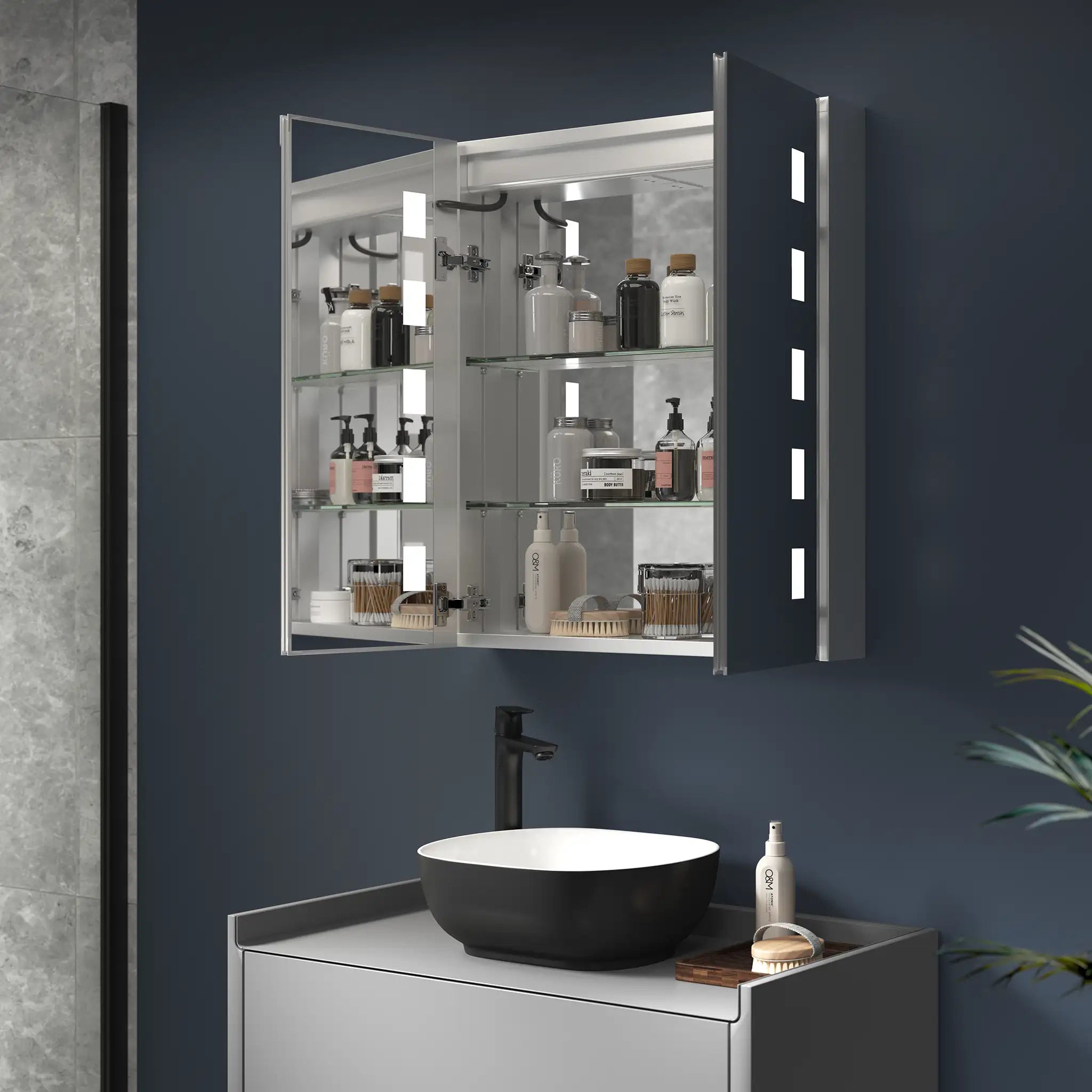 Hayden 600x700mm LED Bathroom Mirror Cabinet