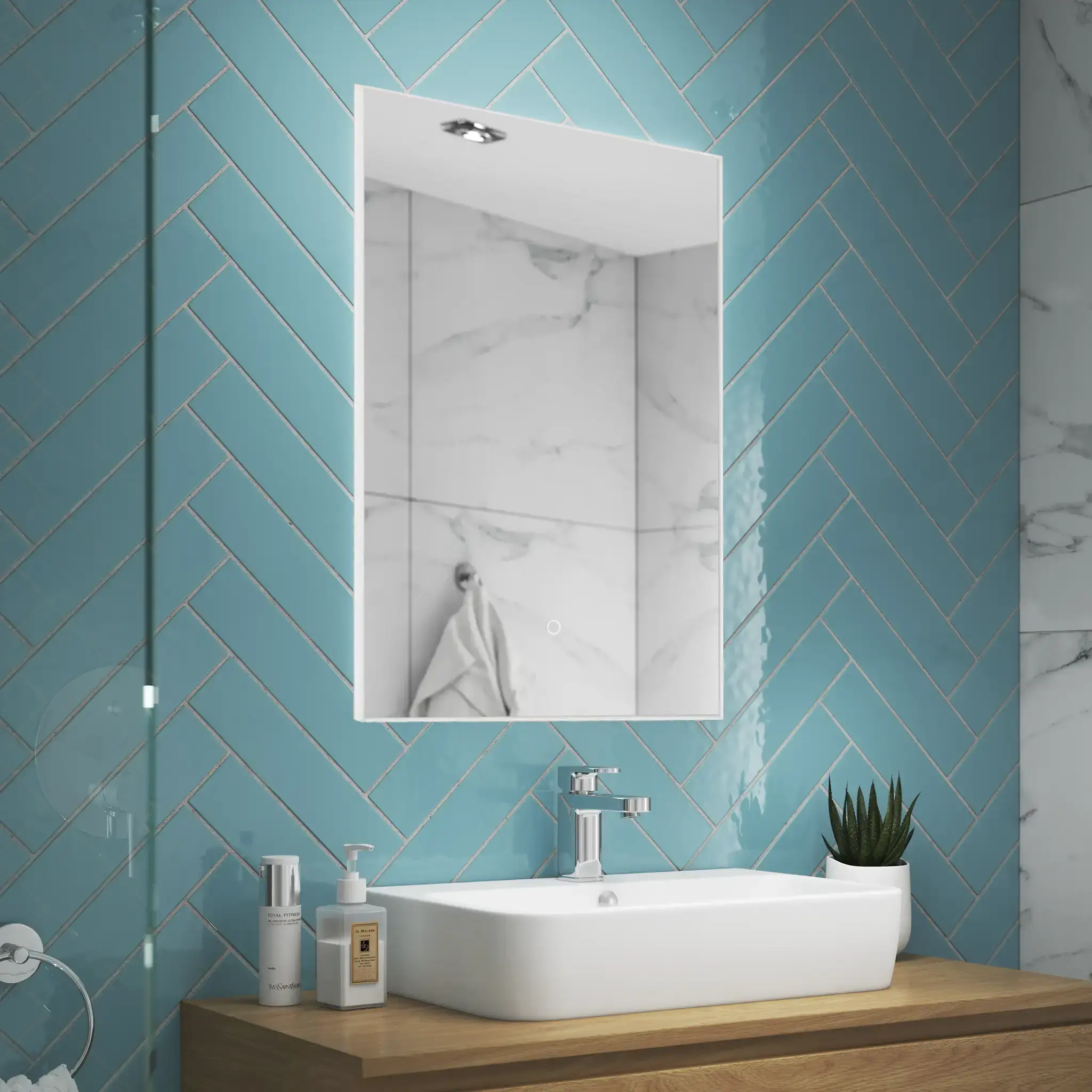 Haze LED Bathroom Mirror #size_500mm-x-700mm