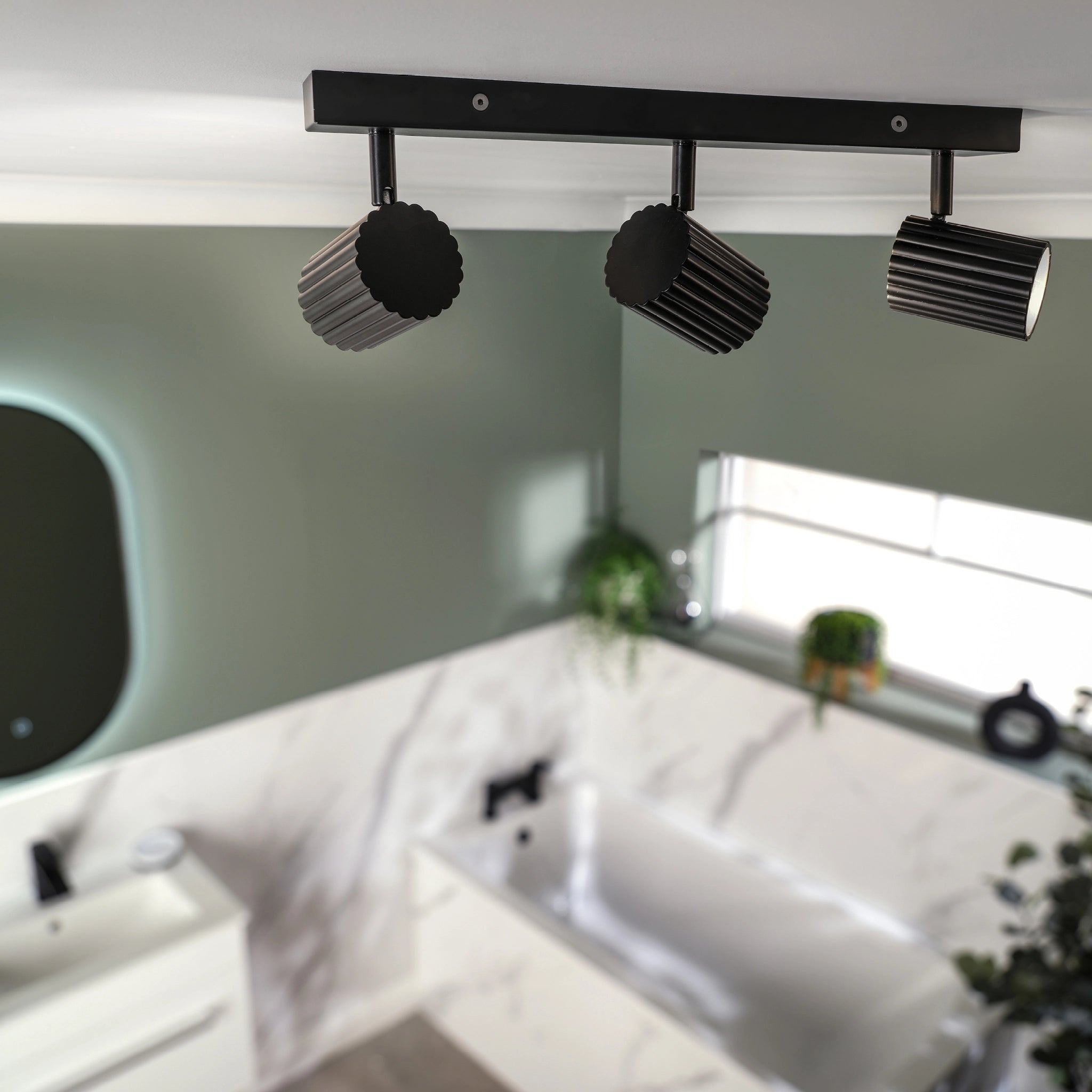 Hila Trio Ceiling Light #colour_black