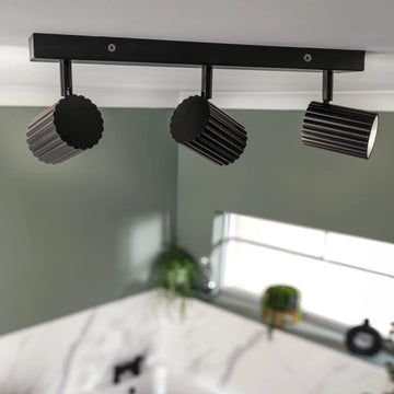 Hila Trio Ceiling Light #colour_black