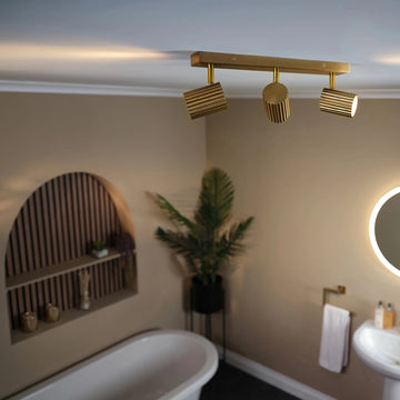 Hila Trio Ceiling Light #colour_brass