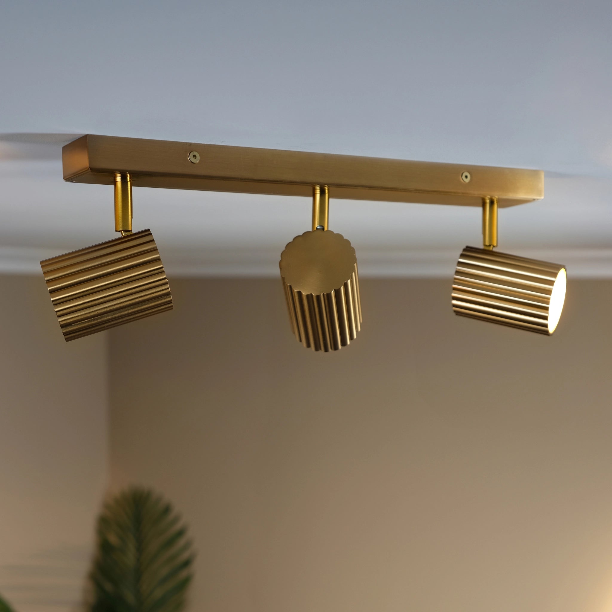Hila Trio Ceiling Light #colour_brass