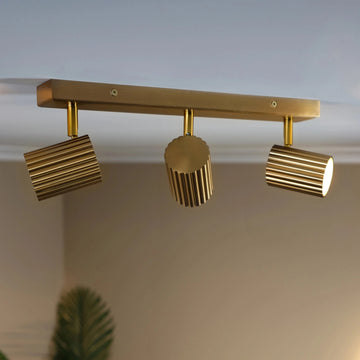 Hila Trio Ceiling Light #colour_brass