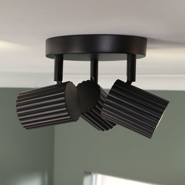 Hila Trio Cluster Ceiling Light #colour_black