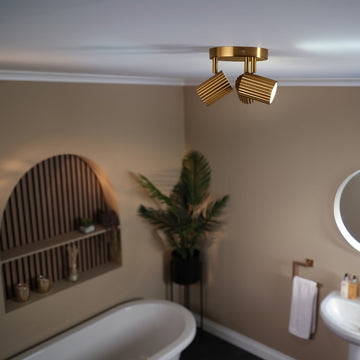 Hila Trio Cluster Ceiling Light #colour_brass