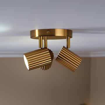 Hila Trio Cluster Ceiling Light #colour_brass