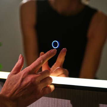 Kali Round LED Illuminated Mirror #colour_black