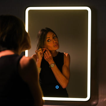 Kali Rectangle LED Illuminated Mirror #colour_black