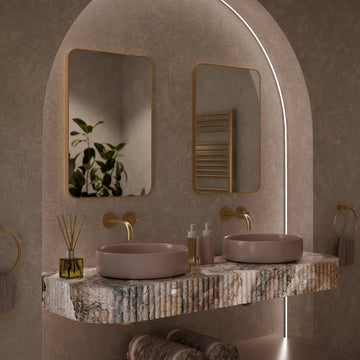 Jett Slim Frame Mirror #colour_brass