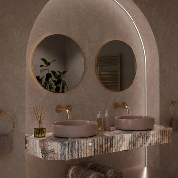 Jett Slim Frame Mirror #colour_brass