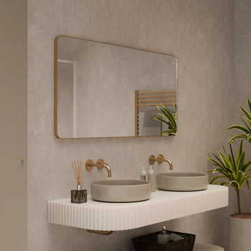 Jett Slim Frame Mirror #colour_brass