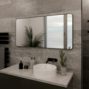 Jett Slim Frame Mirror #colour_black