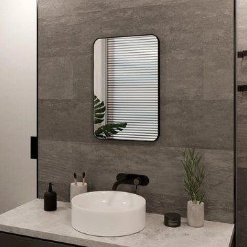 Jett Slim Frame Mirror #colour_black