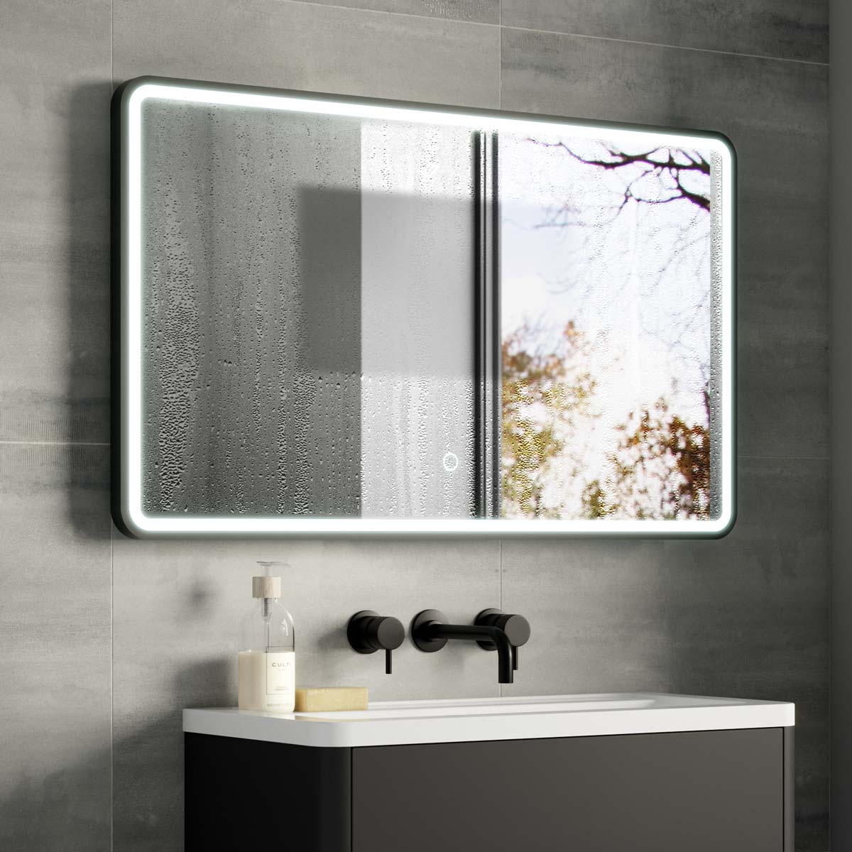 Kali Landscape LED Illuminated Mirror #colour_black