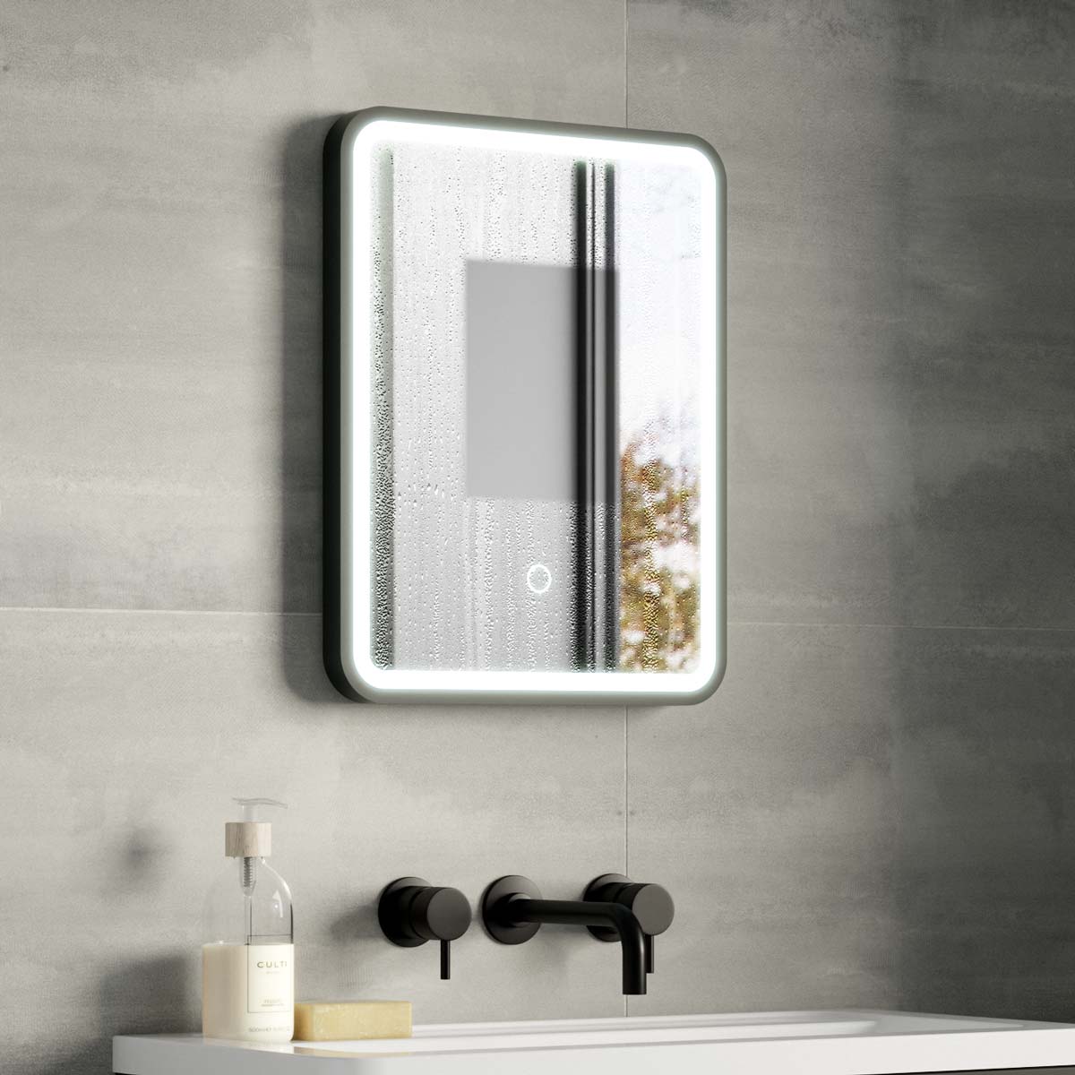 Kali Portrait LED Illuminated Mirror #colour_black