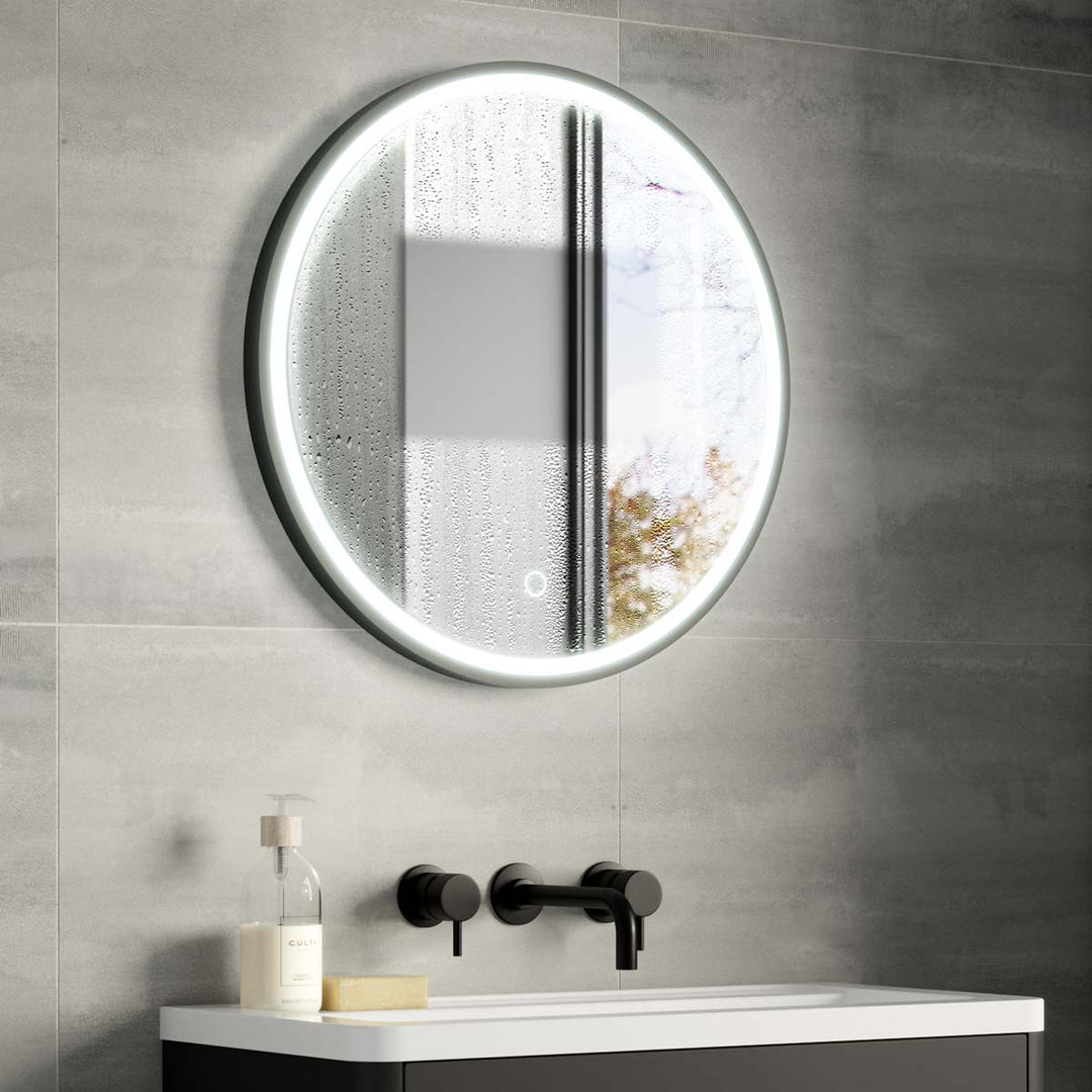 Kali Round LED Illuminated Mirror | Kali Round Bathroom Mirror - Pebble ...