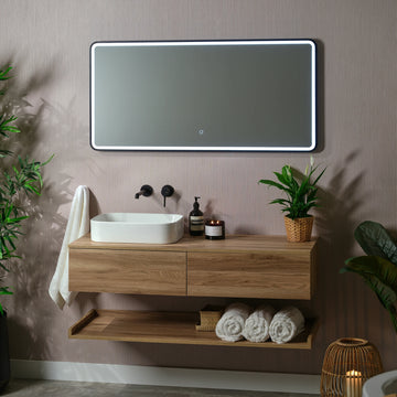 Kali Rectangle LED Illuminated Mirror #colour_black