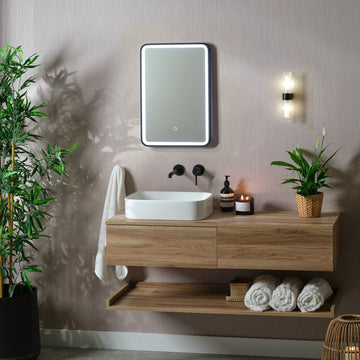 Kali Rectangle LED Illuminated Mirror #colour_black