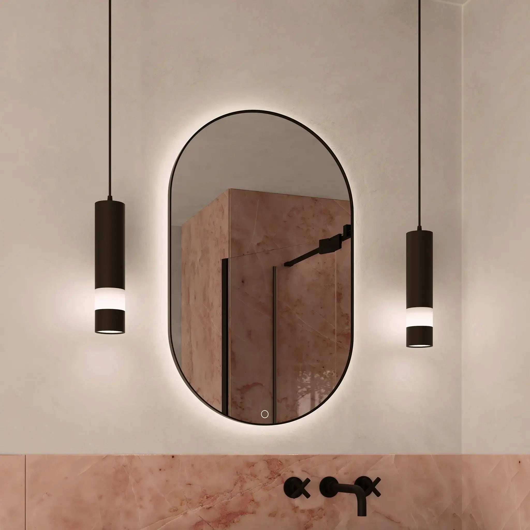 Kara Black Bathroom Pendant Light #light-temperature_warm-white