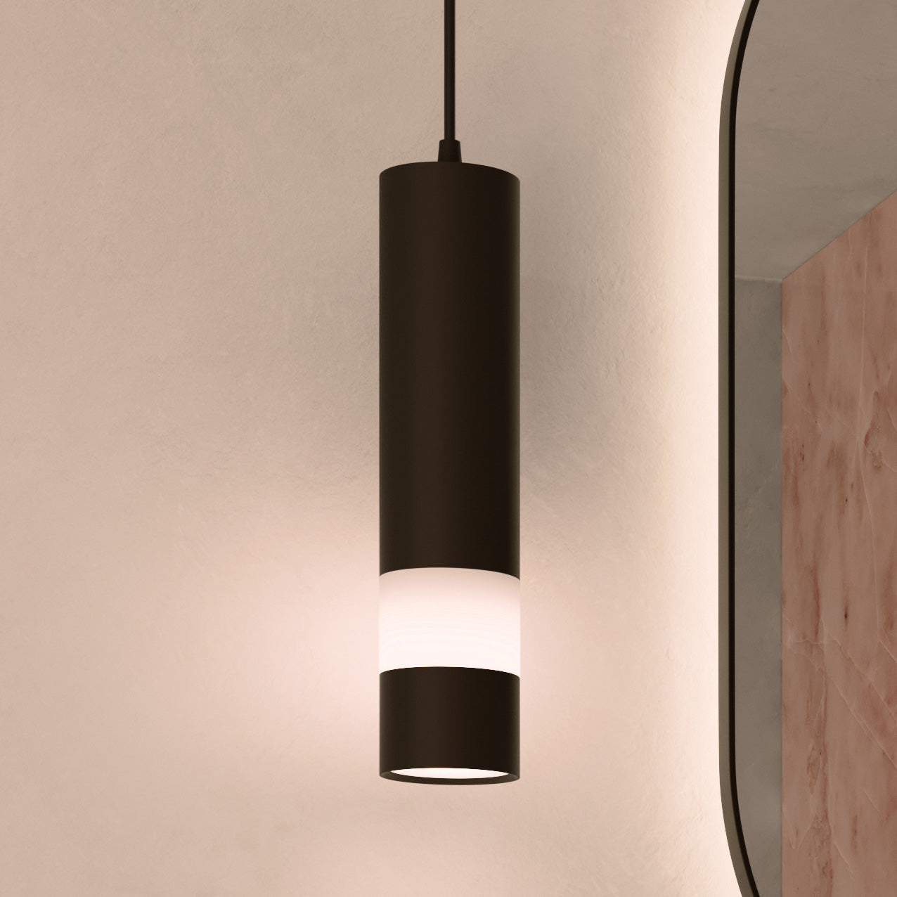 Kara Black Bathroom Pendant Light #light-temperature_warm-white