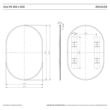 Kira Pill-Shaped Mirror #colour_white