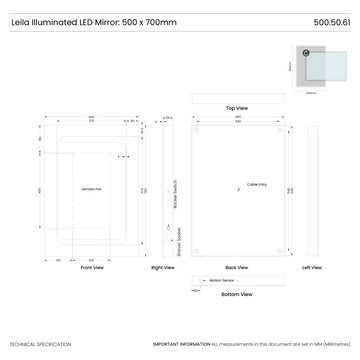 Leila LED Bathroom Mirror