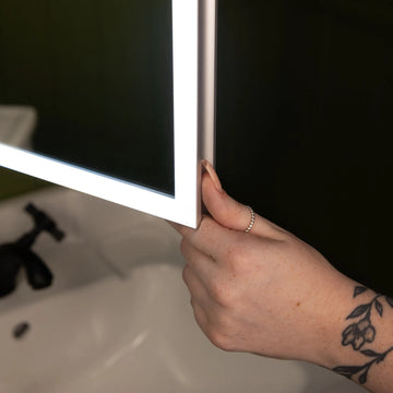 Luma Double Door LED Recessed Bathroom Mirror Cabinet 600 x 700mm