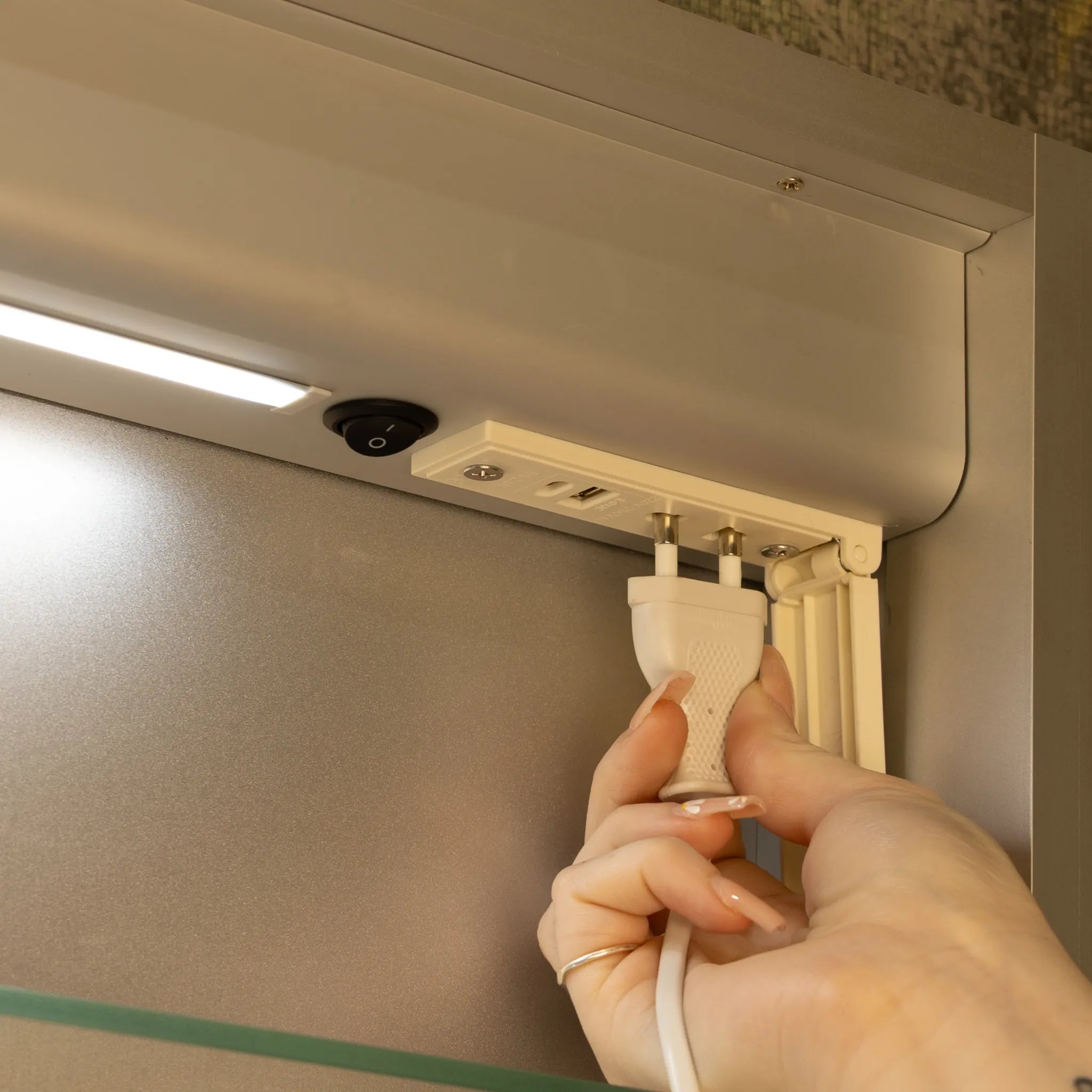 Luma Double Door LED Recessed Bathroom Mirror Cabinet 600 x 700mm