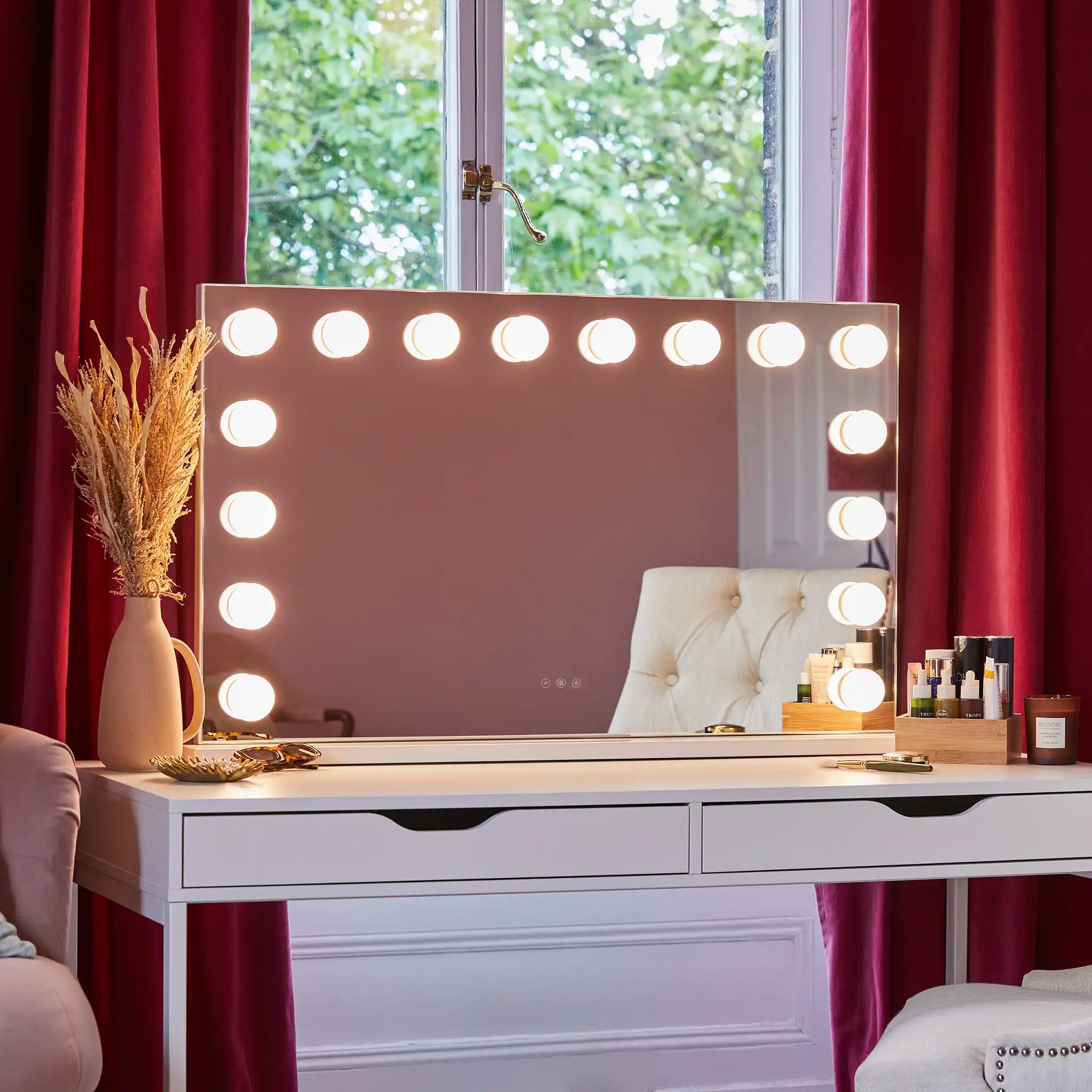 Marilyn Hollywood Mirror with LED Lights #size_1000mm-x-600mm