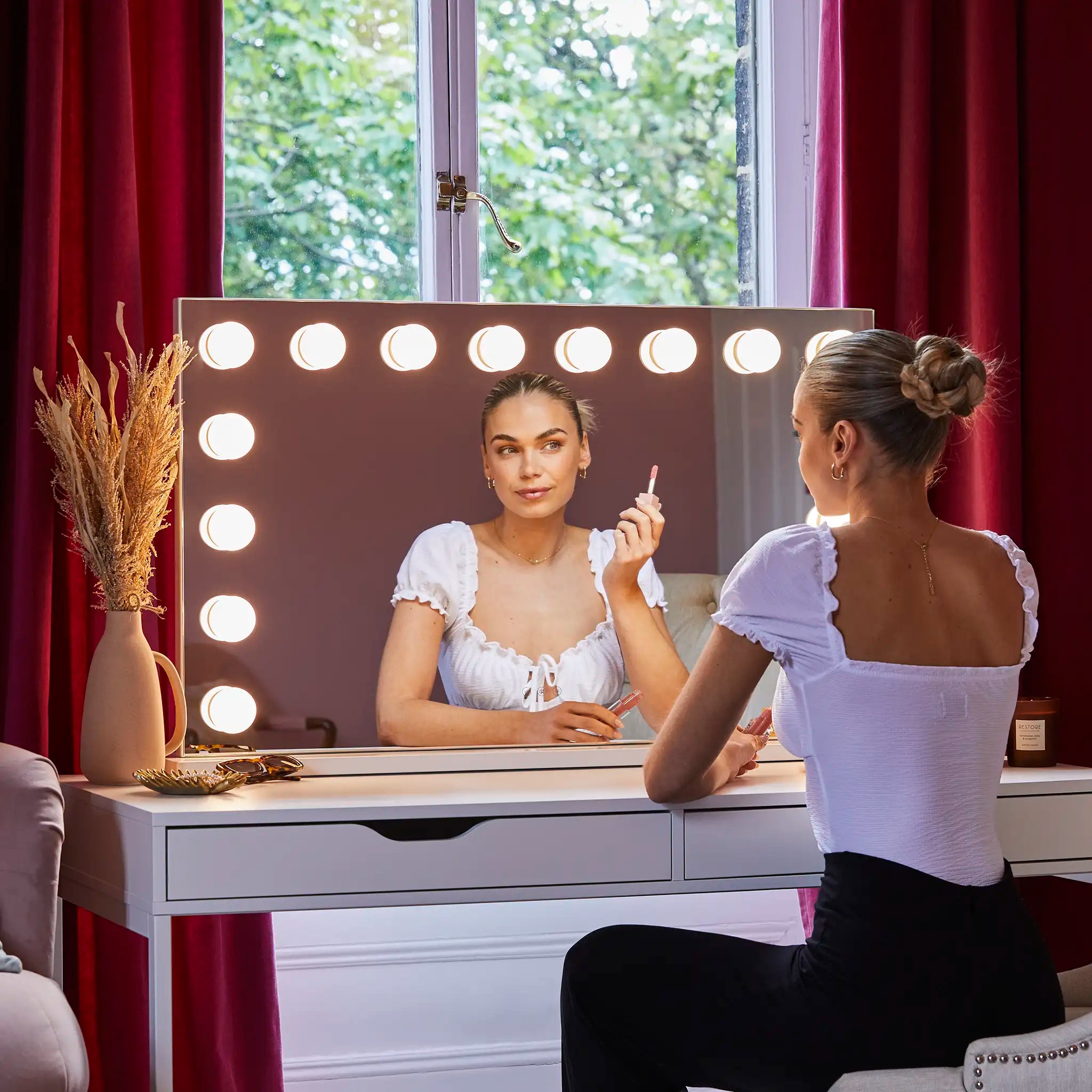 Marilyn Hollywood Mirror with LED Lights #size_1000mm-x-600mm