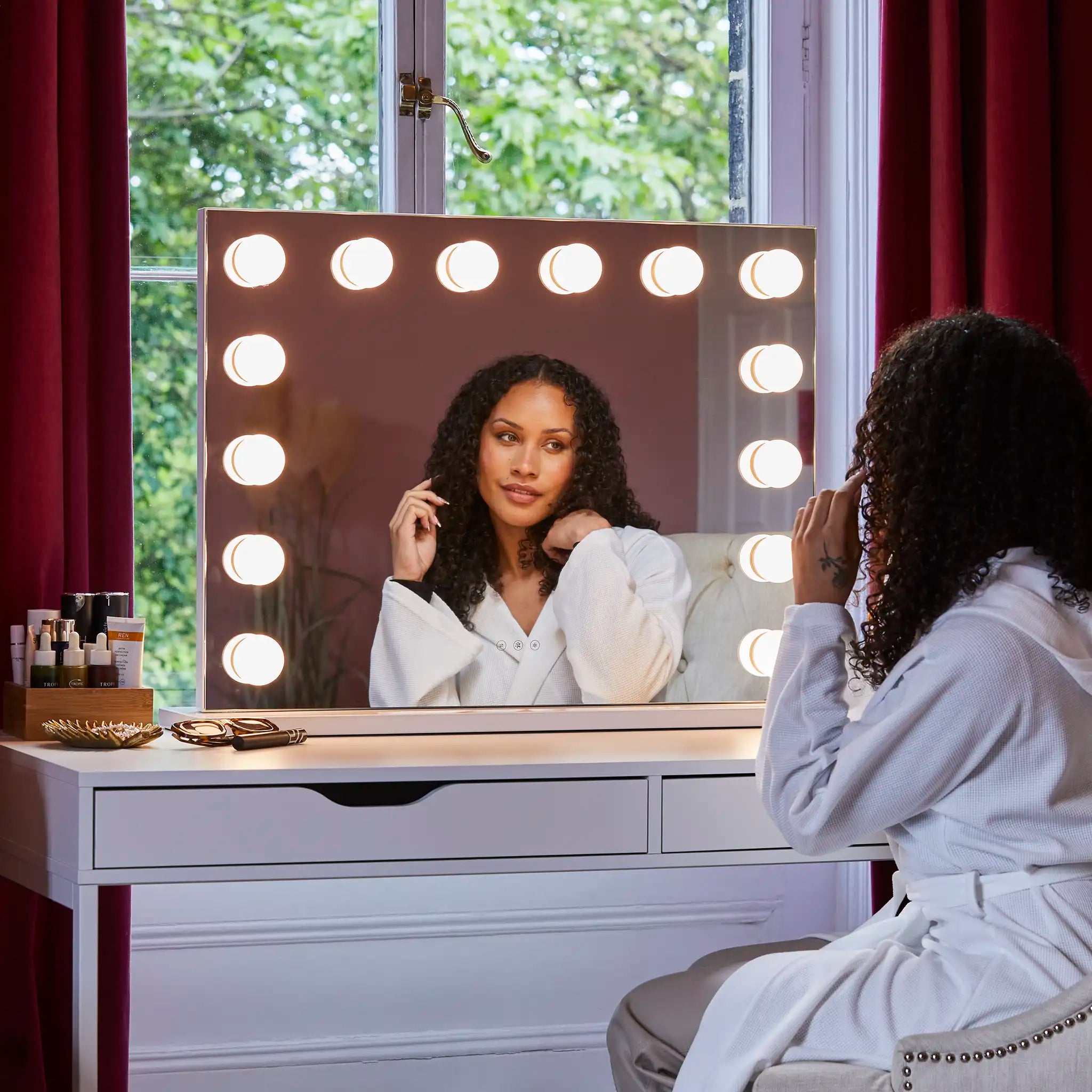 Marilyn Hollywood Mirror with LED Lights #size_800mm-x-600mm